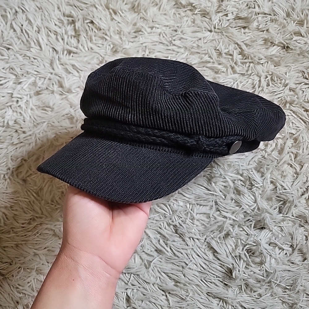 *SOLD* Urban Outfitters Black Corduroy Newsboy Cap The Ringo Cap Retro Hat - Picture 11 of 11
